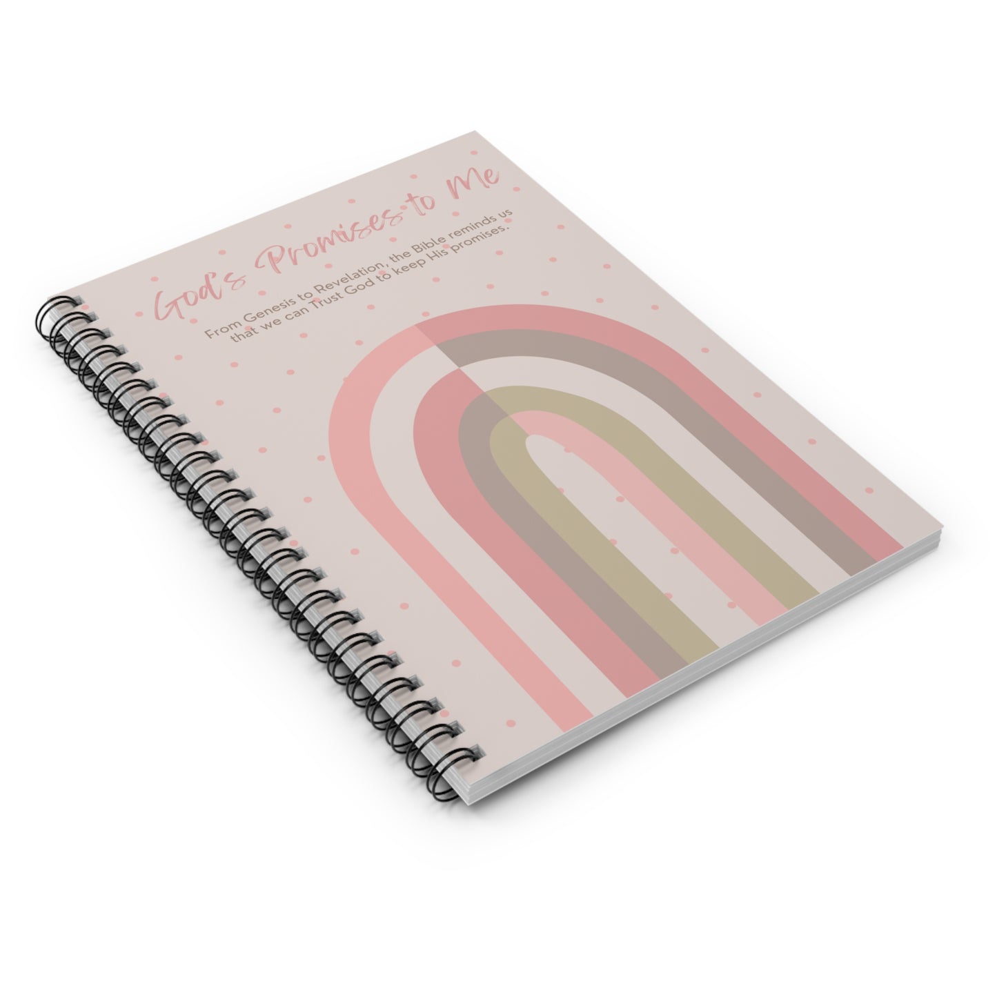 God's Promises To Me Spiral Notebook - Blush