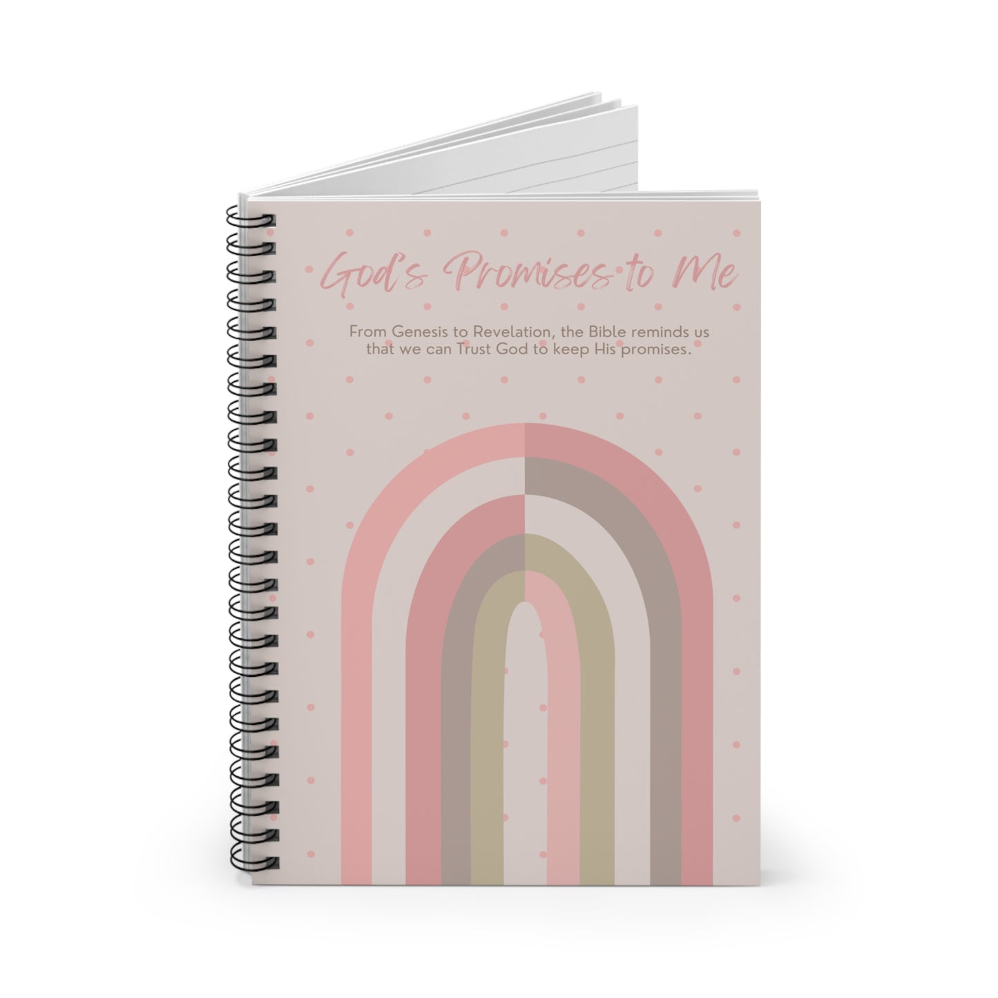 God's Promises To Me Spiral Notebook - Blush