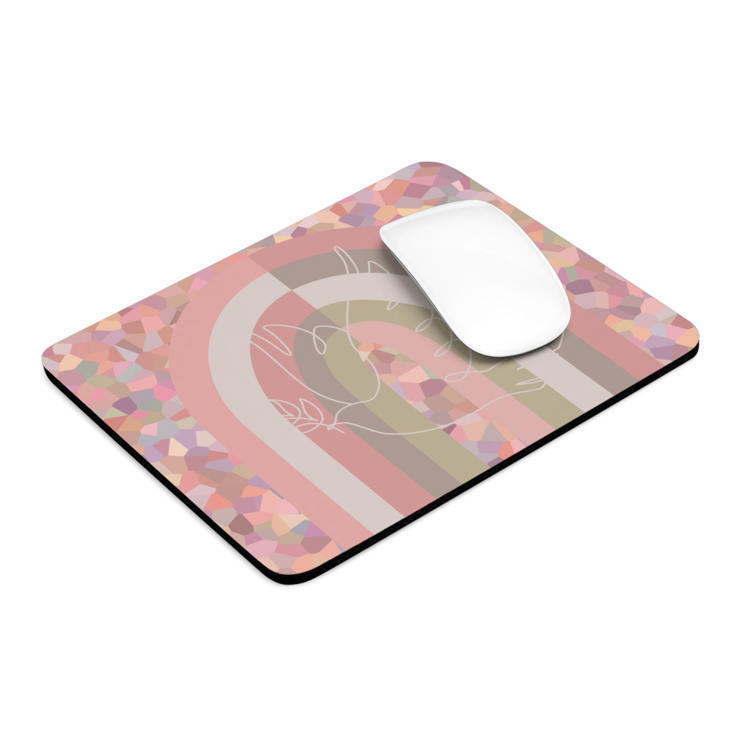 Peace Mouse Pad in Blush