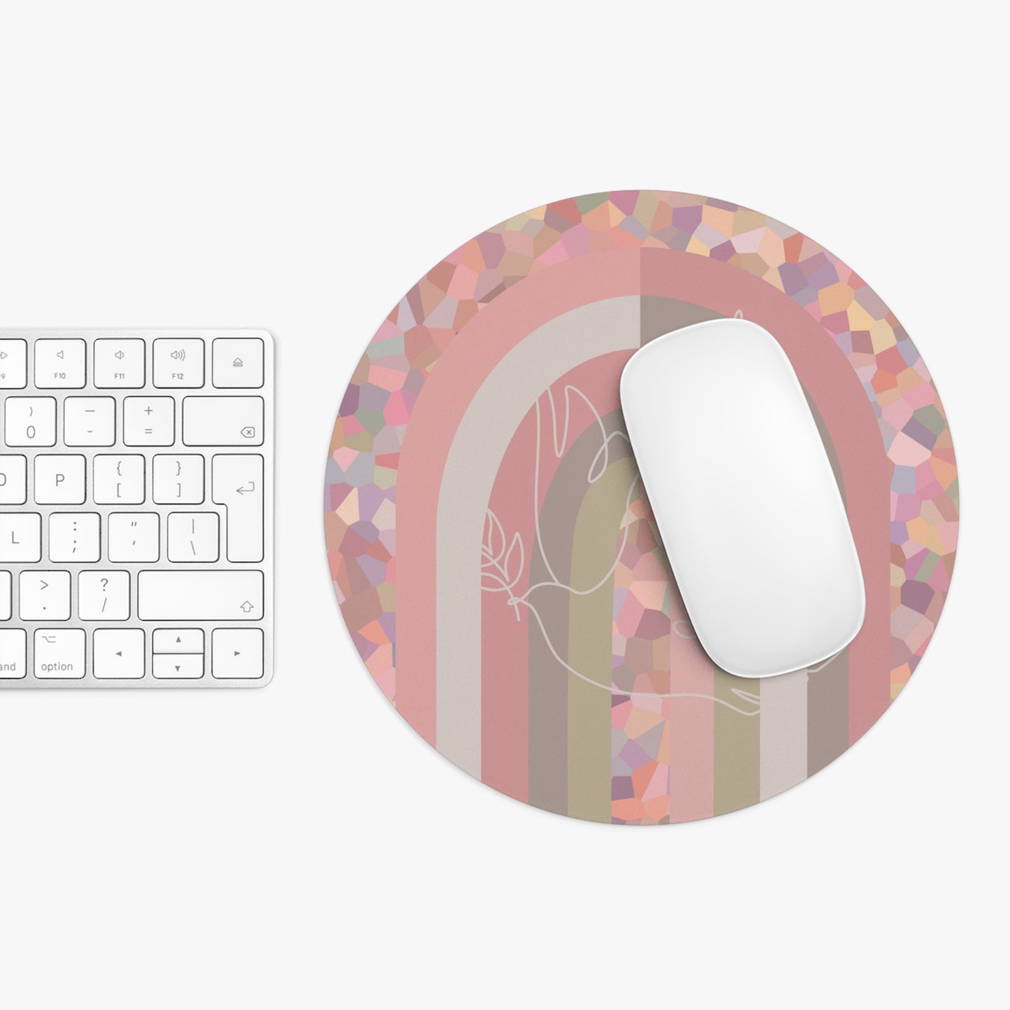 Peace Mouse Pad in Blush