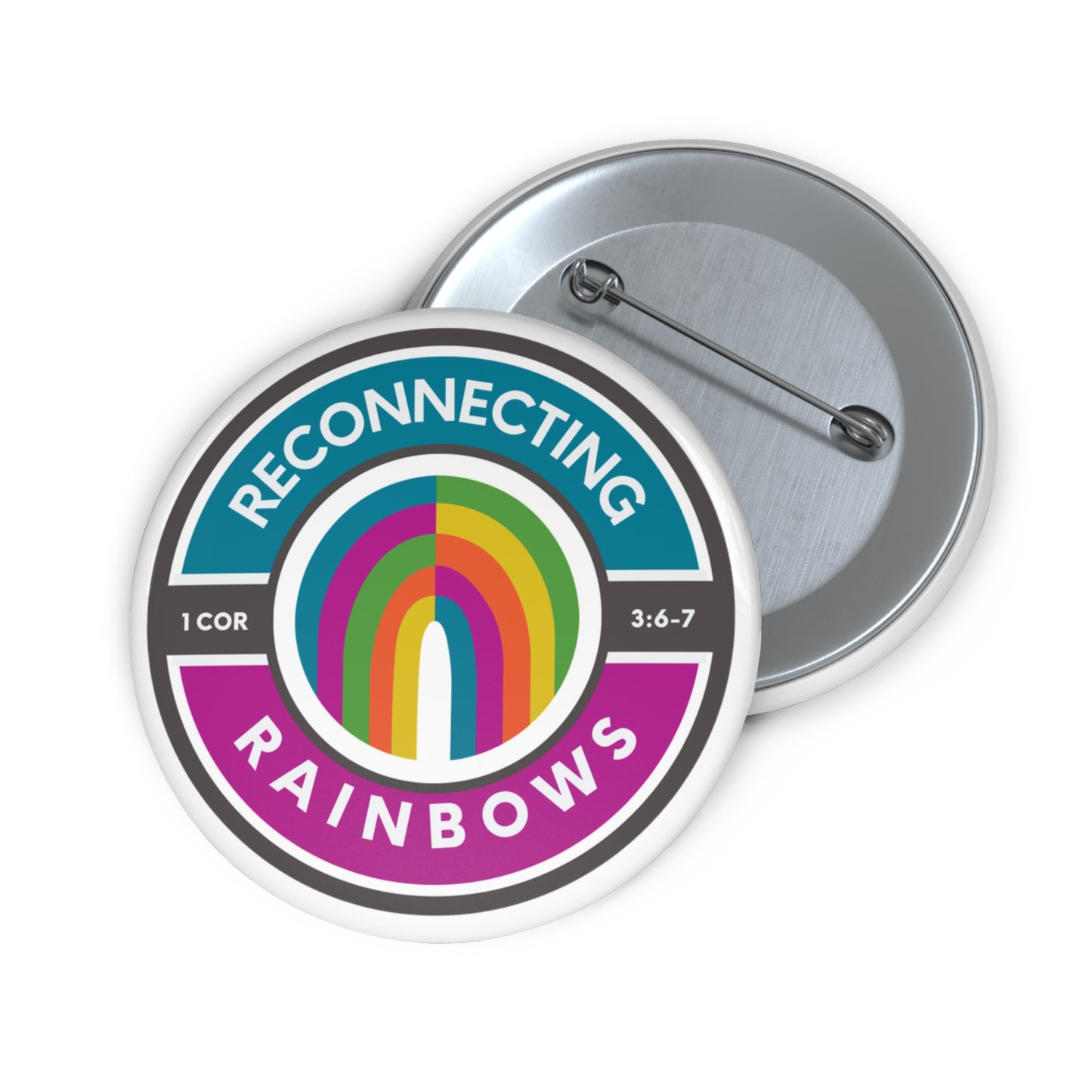 Logo Button - Signature Rainbow