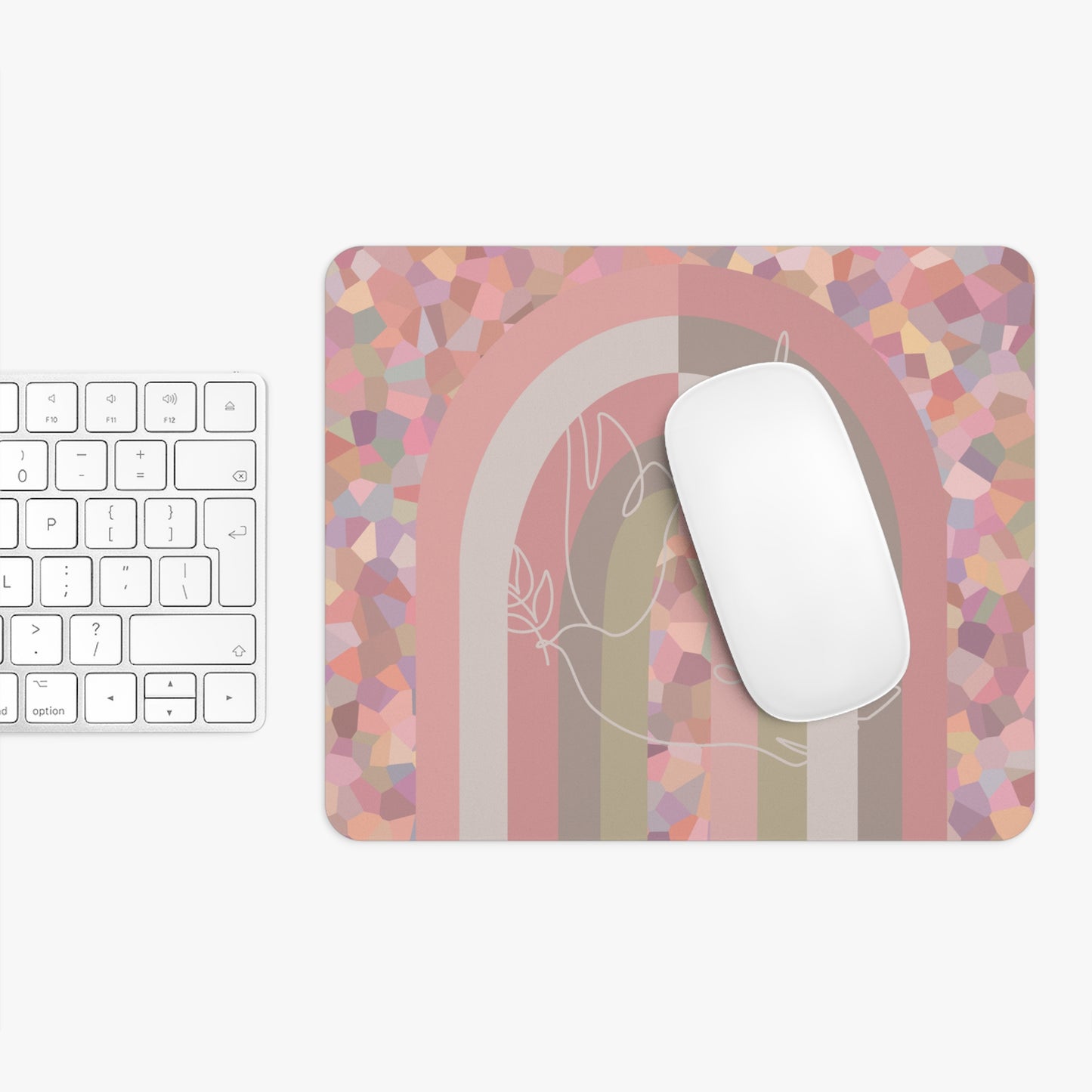 Peace Mouse Pad in Blush