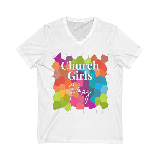 Church Girls Pray - V-Neck Tee - Signature Version