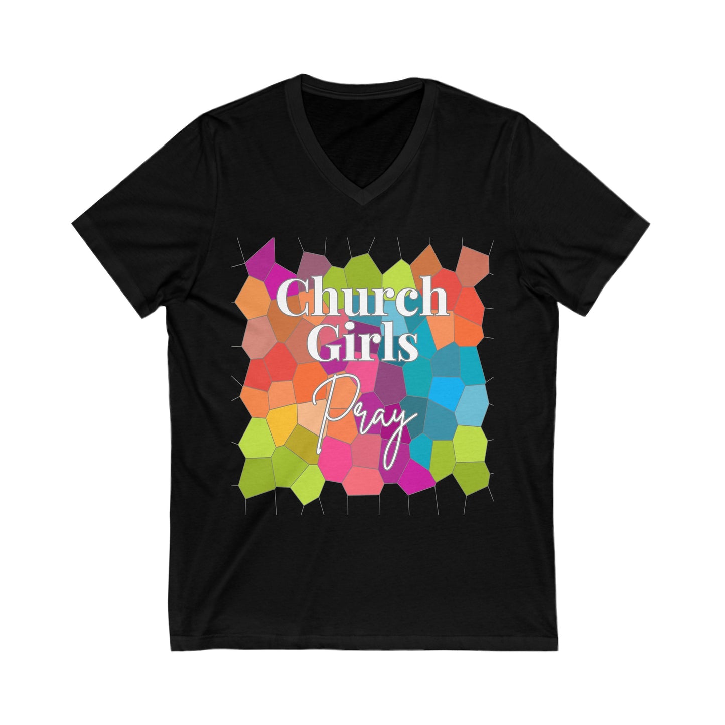 Church Girls Pray - V-Neck Tee - Signature Version