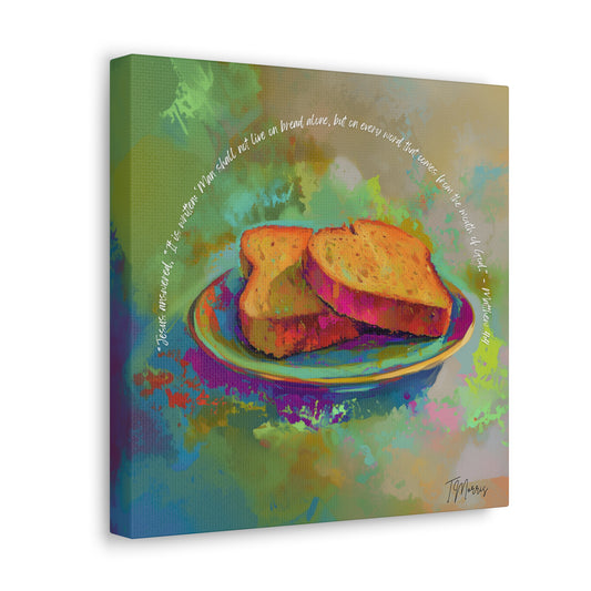 Not by By Bread Alone Canvas Wall Art - Signature Palette