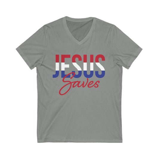 Jesus Saves V-Neck Tee