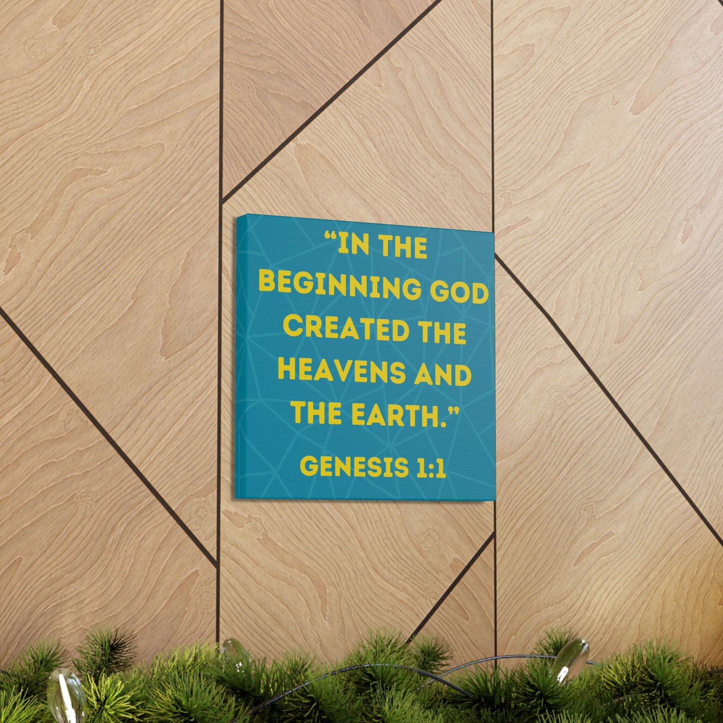 Genesis 1:1 Canvas Gallery Wrapped Painting, 12"x12"