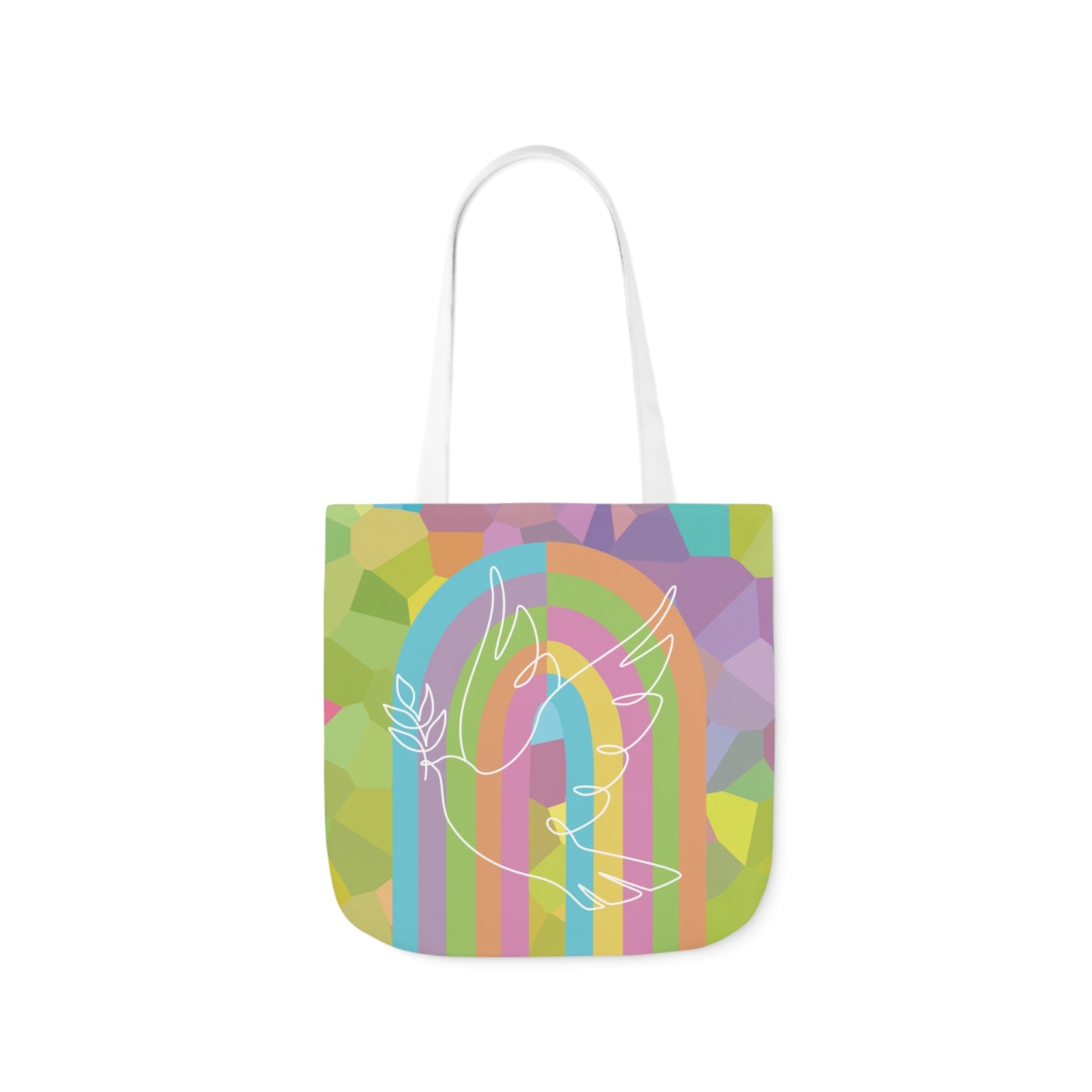 Signature Plaid Peace Canvas Tote Bag