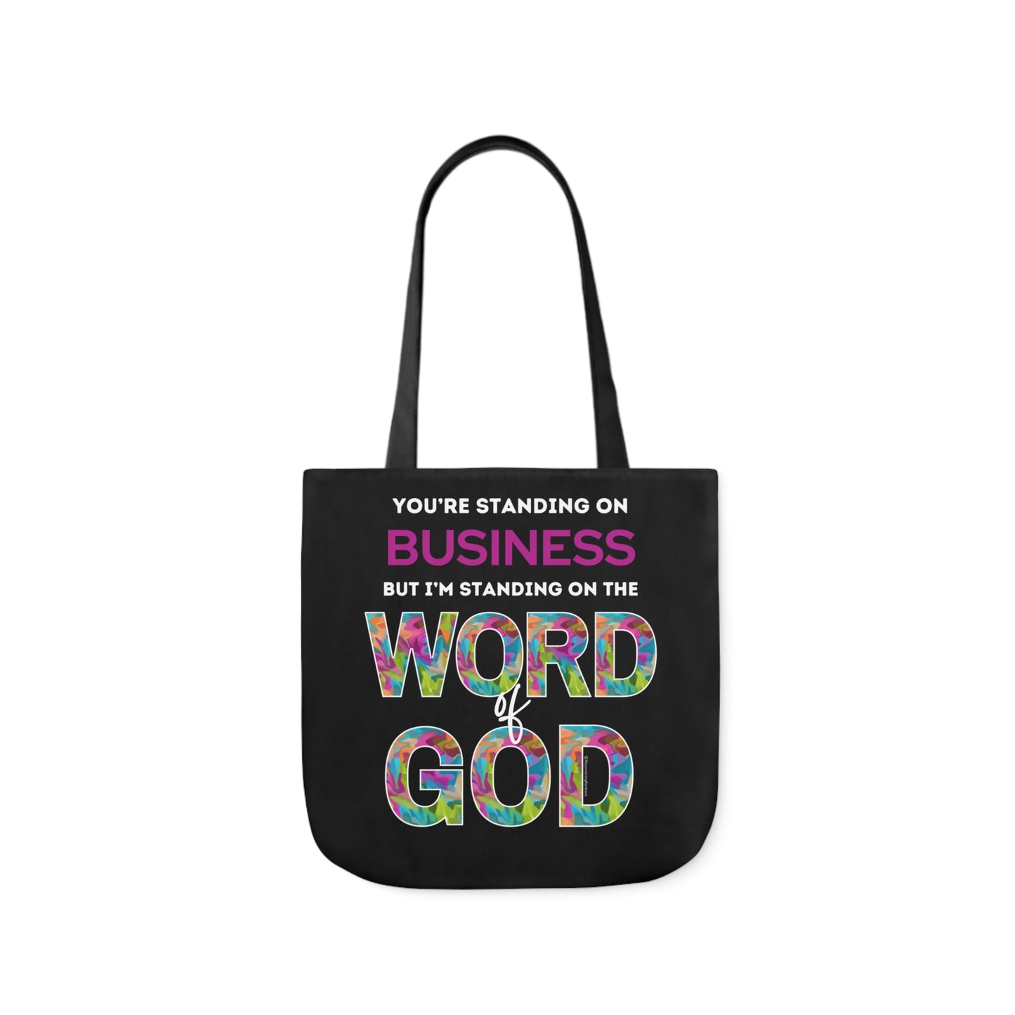 Jesus Rainbow Canvas Tote Bag with Blac Straps