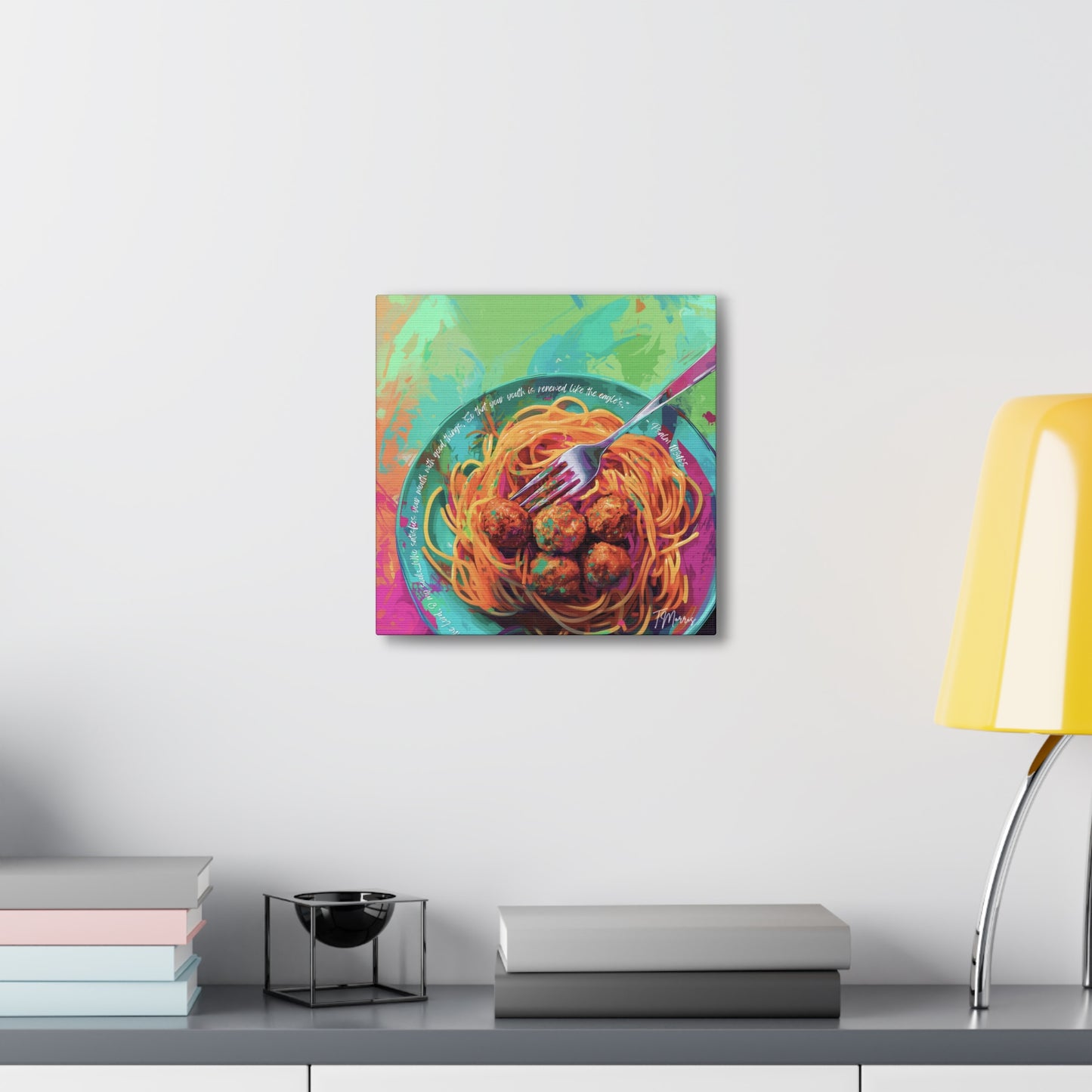 He Satisfies My Mouth With Good Things Canvas Wall Art - Signature Palette