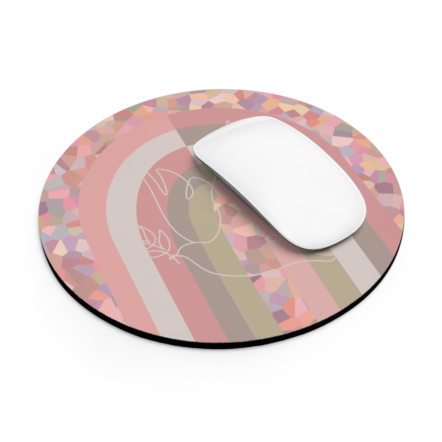 Peace Mouse Pad in Blush