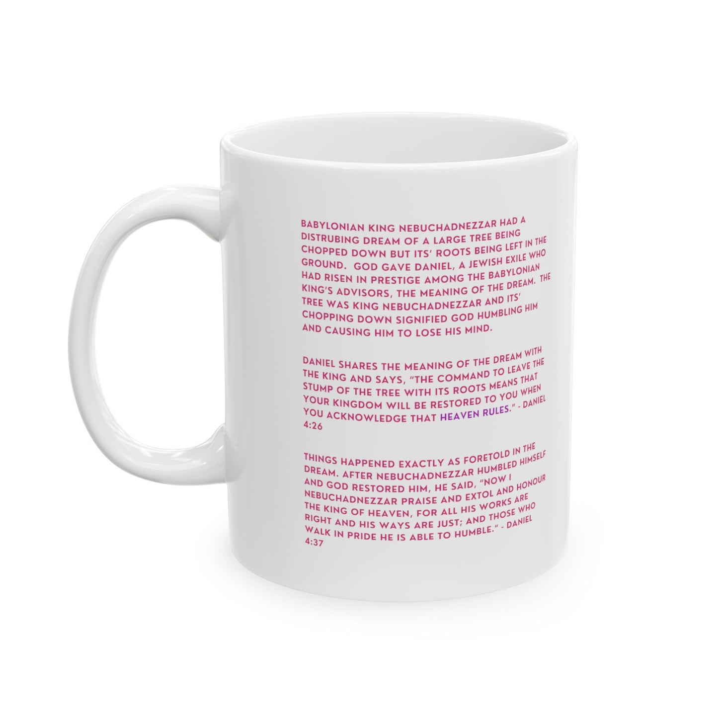 Heaven Rules Ceramic Mug - White