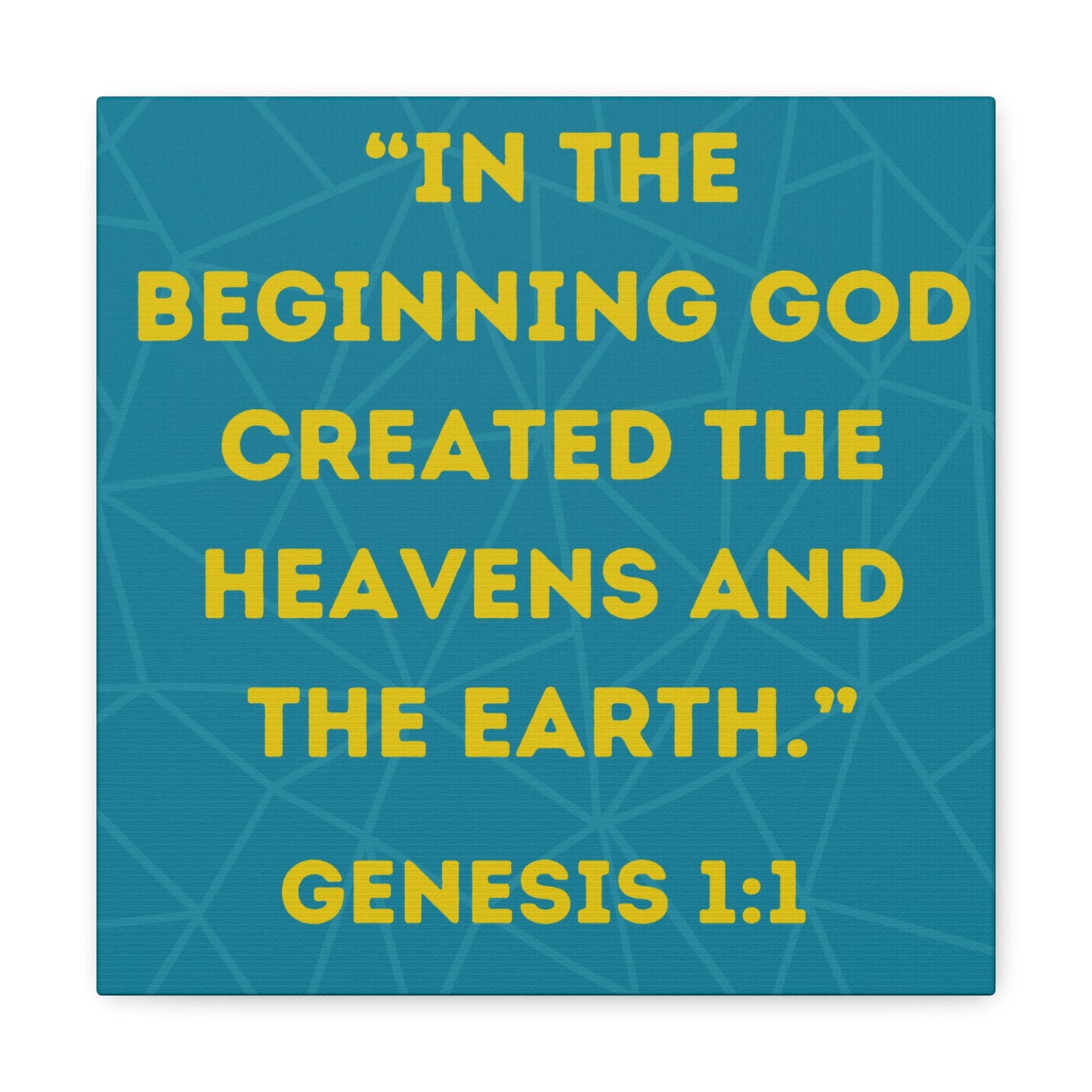 Genesis 1:1 Canvas Gallery Wrapped Painting, 12"x12"