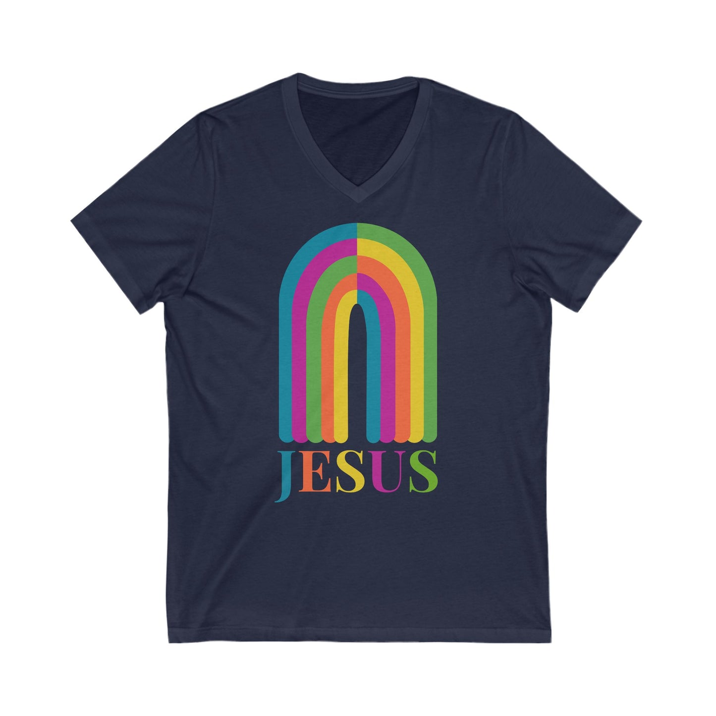 Signature Rainbow Jesus V-Neck Tee