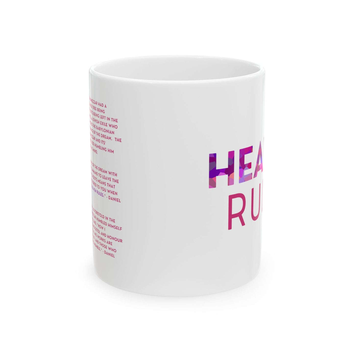 Heaven Rules Ceramic Mug - White