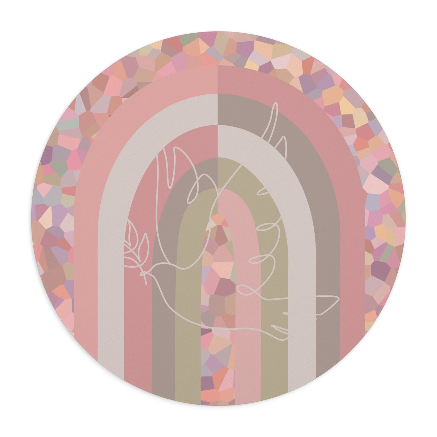 Peace Mouse Pad in Blush